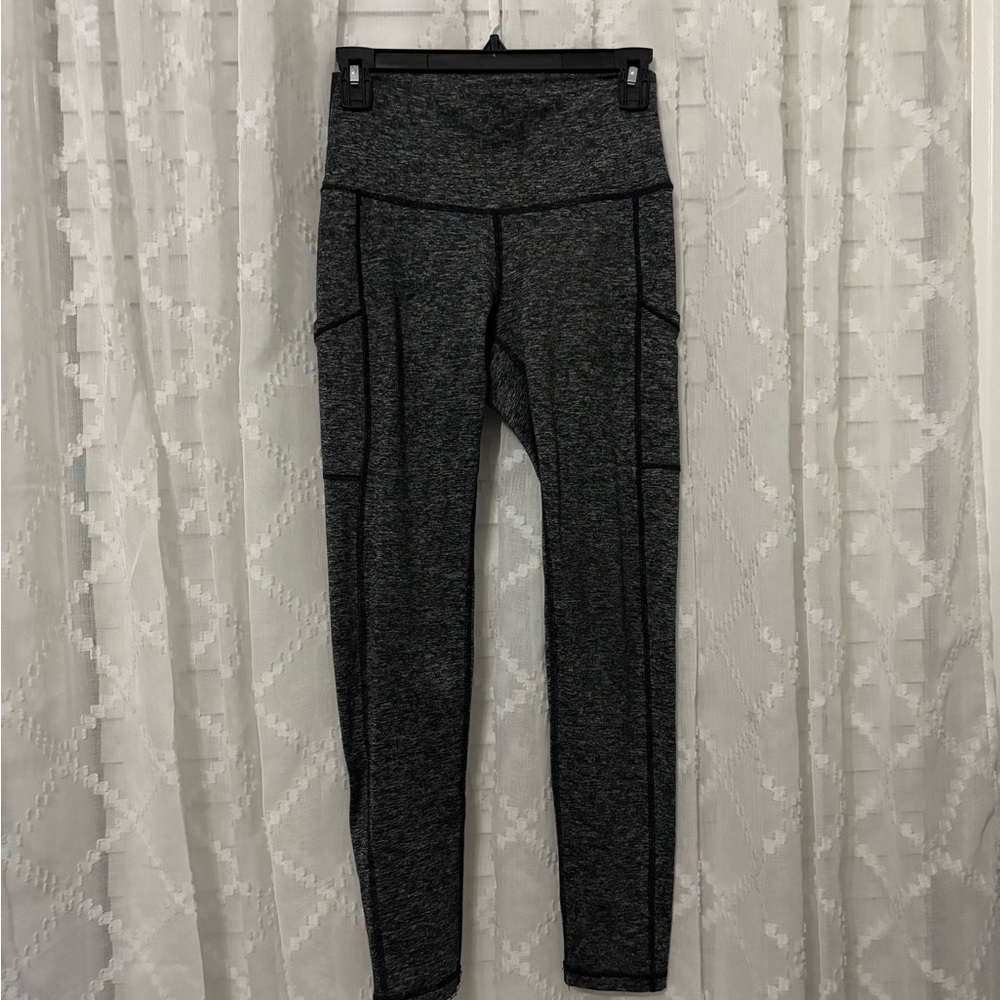 Aerie Charcoal High-Waisted Athletic Heather Gray Leggings